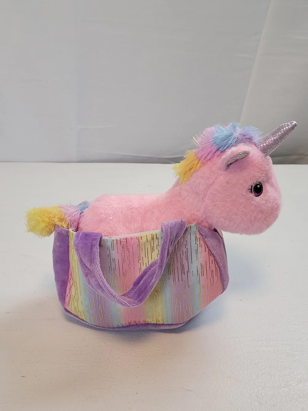 Plush Pink & Purple Unicorn Soft Toy - Kids Plush Stuffed Animal